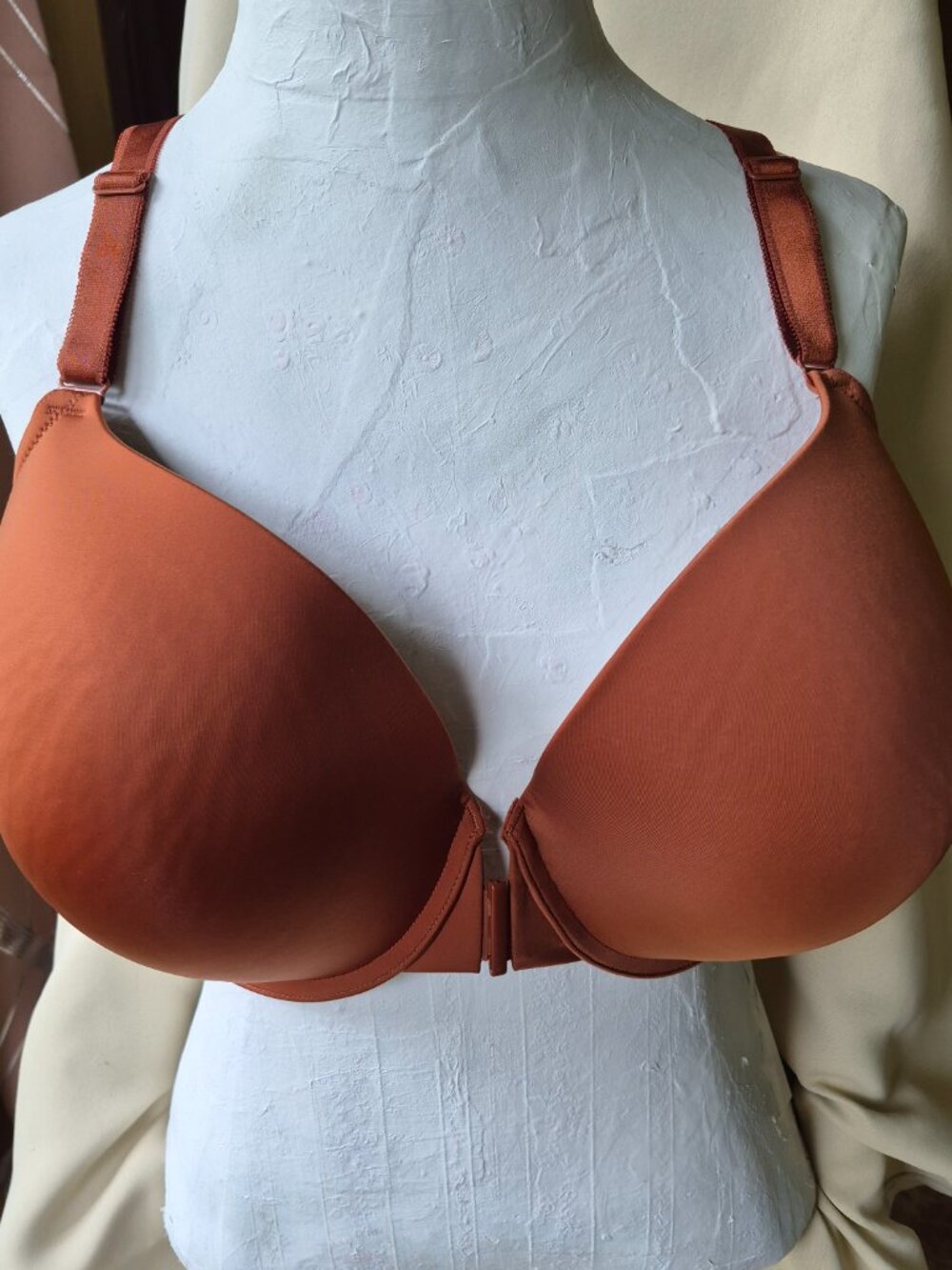 Torrid Perfect T Shirt Push Up Front Close Bra 42DDD Cinnamon 17446679